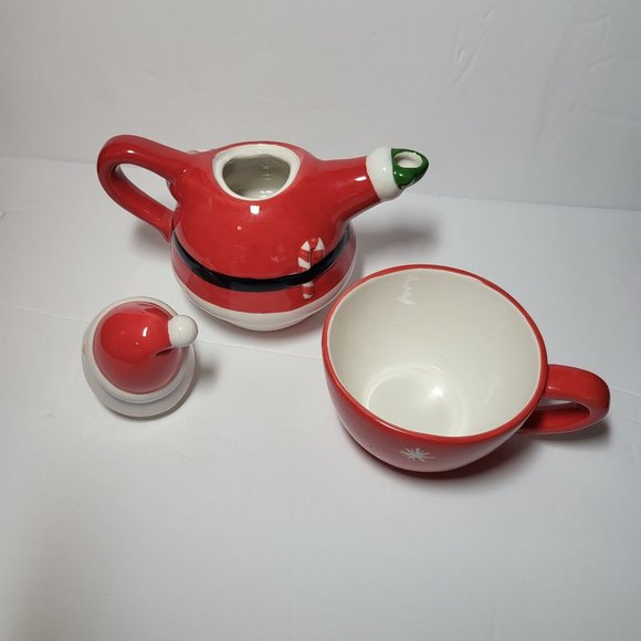 Hallmark Santa Teapot with Cup Stack Set of 3 - Picture 9 of 12